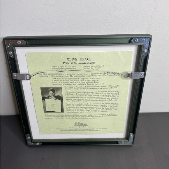 SUSAN LOY “Peace” Signed Numbered Calligraphy Art Signed/Numbered - Picture 5 of 5